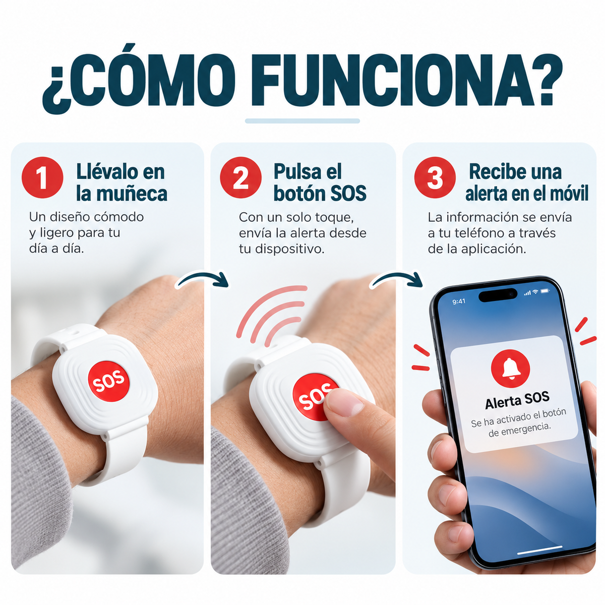 ALERA™ | Pulsera SOS de Emergencia